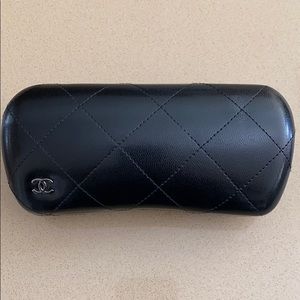 Chanel quilted sunglass hard case